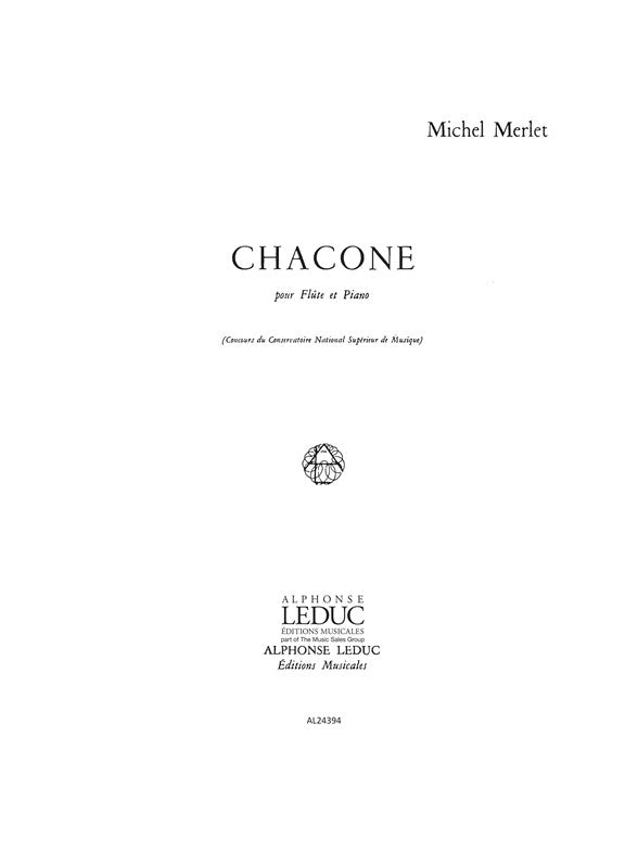 Chacone | Michel Merlet | Flûte