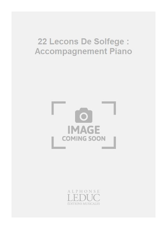 22 Leçons De Solfège : Accompagnement Piano | Jeanine Rueff