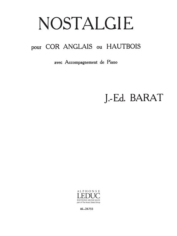 Nostalgie | Jacques Barat | Cor anglais