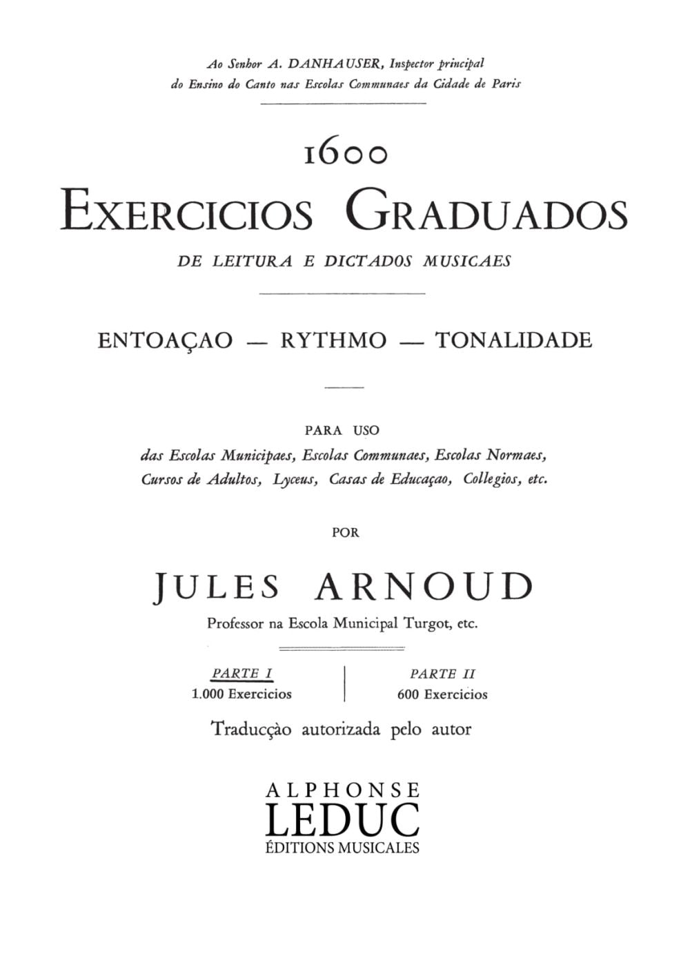 1600 Exercices Gradués de Lect et Dictées Vol 1 | Jules Arnoud