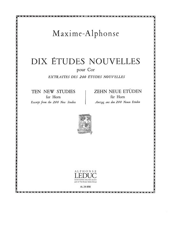 Maxime-Alphonse: 10 Études nouvelles | Maxime-Alphonse | Cor