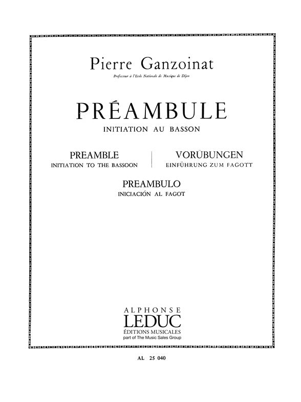Préambule | Ganzoinat | Basson