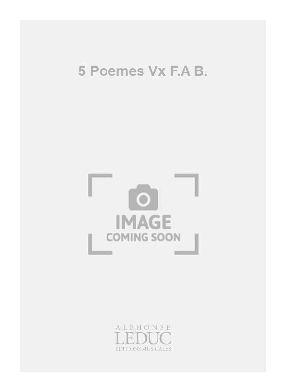5 Poèmes Vx F.A B. | Edmund Pendleton | Flûte à bec