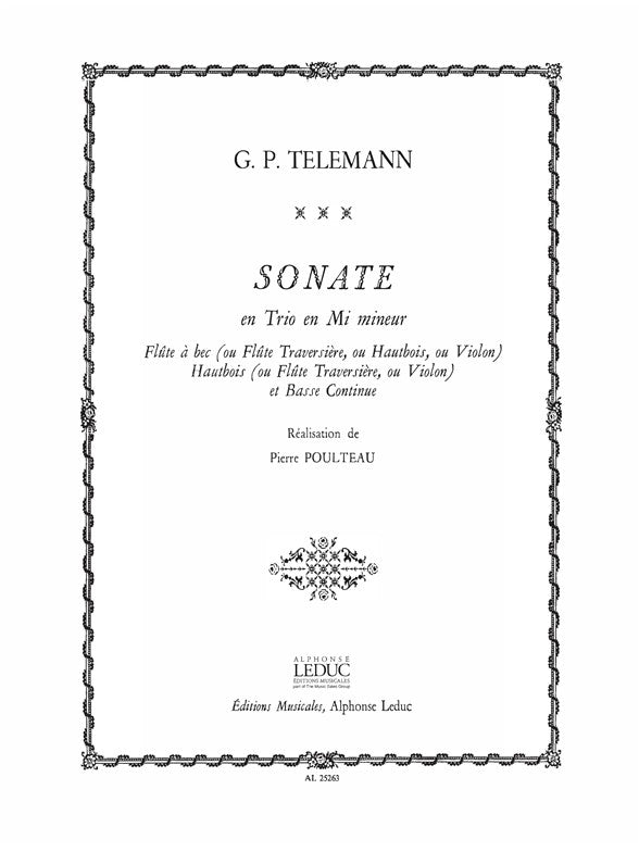 Sonate en trio en mi mineur | Georg Philipp Telemann