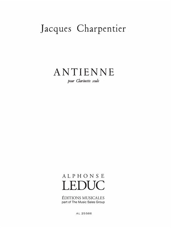 Antienne | Jacques Charpentier | Clarinette