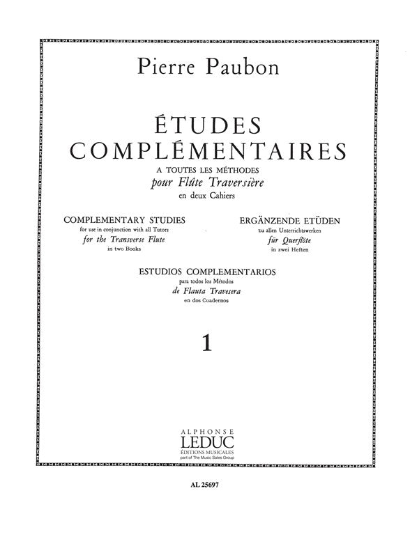Études complémentaires Vol.1 | Pierre Paubon | Flûte