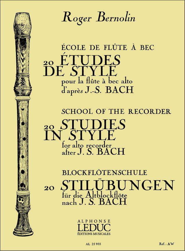 20 Études De Style | Johann Sebastian Bach | Flûte à bec