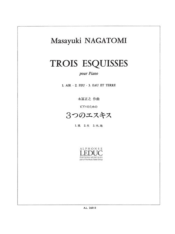 3 Esquisses pour piano | Masayuki Nagatomi