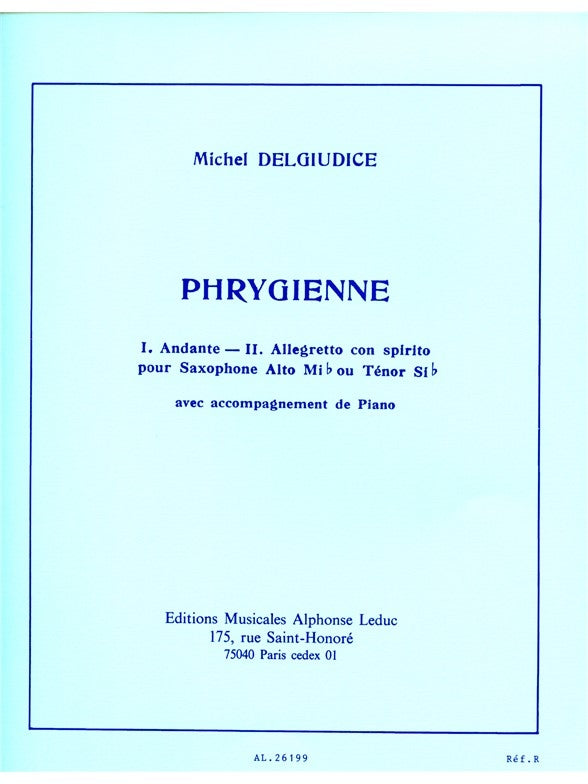 Phrygienne | Michel Delguidice | Saxophone alto
