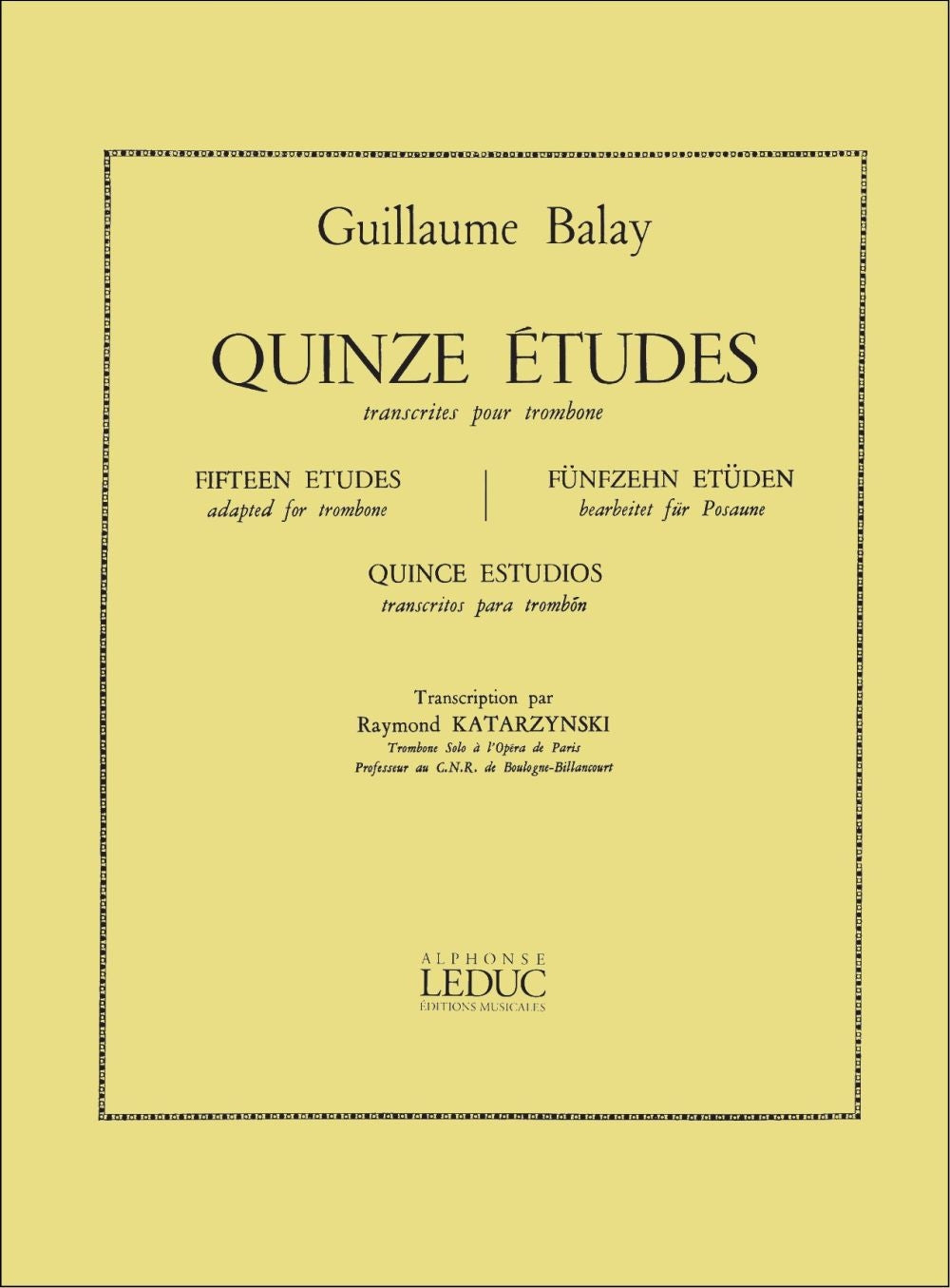 15 Études | Guillaume Balay | Trombone