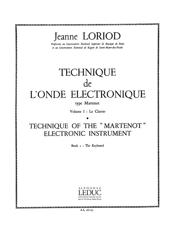 Technique de lOnde électronique type Martenot V.1 | Jeanne Loriod