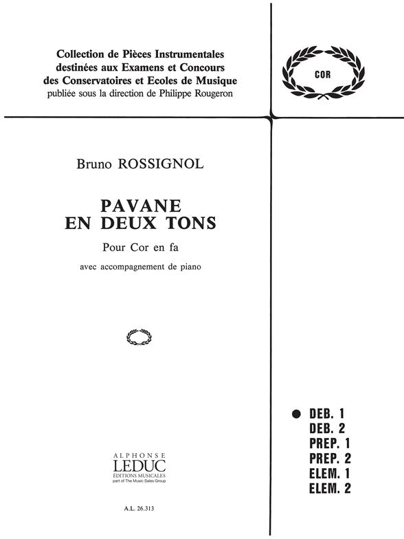 Pavane en Deux Tons Fhn/Pno | Bruno Rossignol | Cor