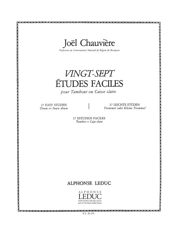 27 Études Faciles | Chauviere | Percussions