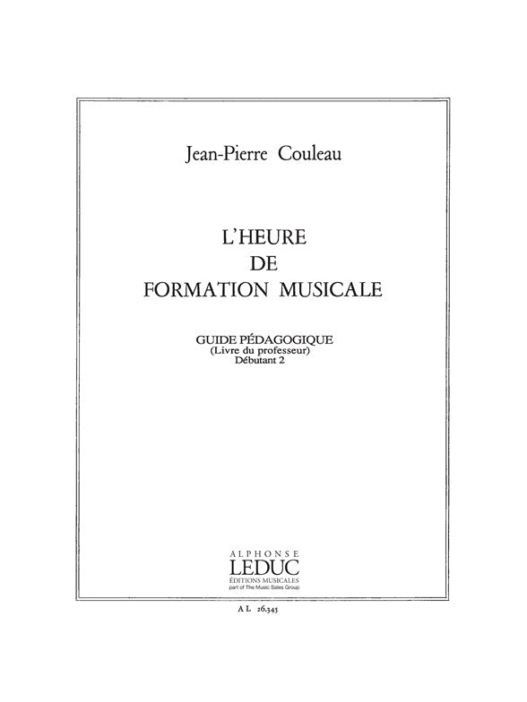 L'heure de formation musicale - Débutant 2 - Prof. | Jean-Pierre Couleau