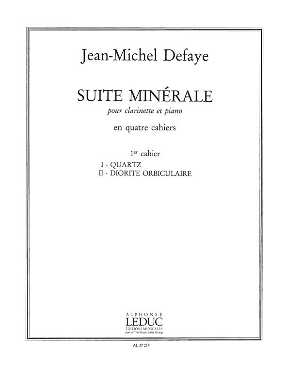 Suite Minérale Vol.1 | Jean-Michel Defaye | Clarinette
