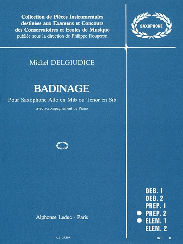 Michel Delguidice: Badinage | Saxophone alto