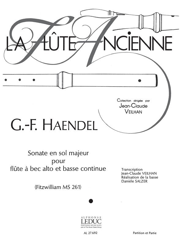 Sonate en sol majeur | Georg Friedrich Händel | Flûte à bec