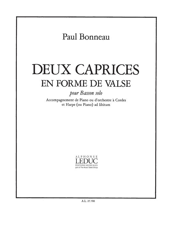 2 Caprices En Forme De Valse | Bonneau | Basson