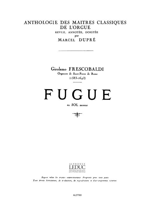 Fugue En Sol Mineur | Frescobaldi | Orgue