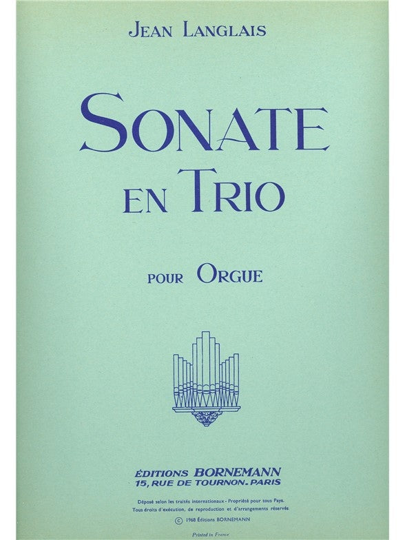 Sonate En Trio | Jean Langlais | Orgue