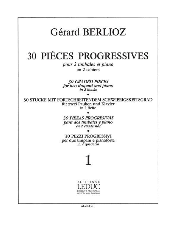 30 Pièces Progressives | Gérard Berlioz | Timbales | Livre | AL28130