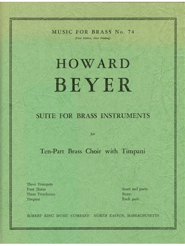 Suite | F. Beyer | Ensemble de cuivres
