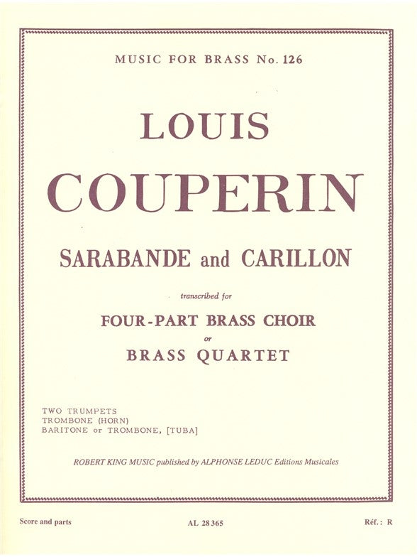 Sarabande et Carillon | Louis Couperin | Quatuor de cuivres