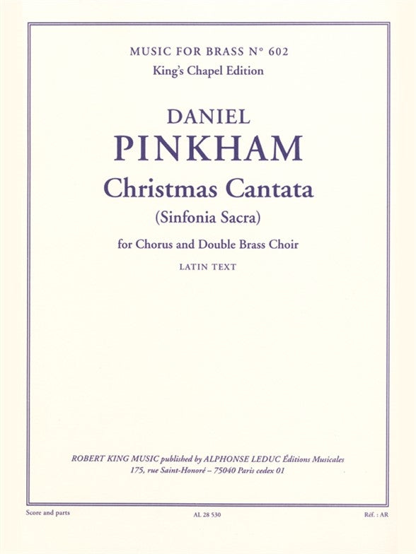 Cantate de Noël | Pinkham | Ensemble de cuivres | Partition + parties