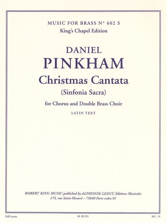 Cantate de Noël | Pinkham | Ensemble de cuivres | Partition