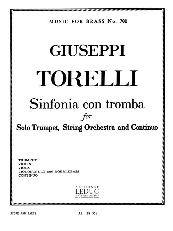 Sinfonia con Tromba | Giuseppe Torelli | Trompette