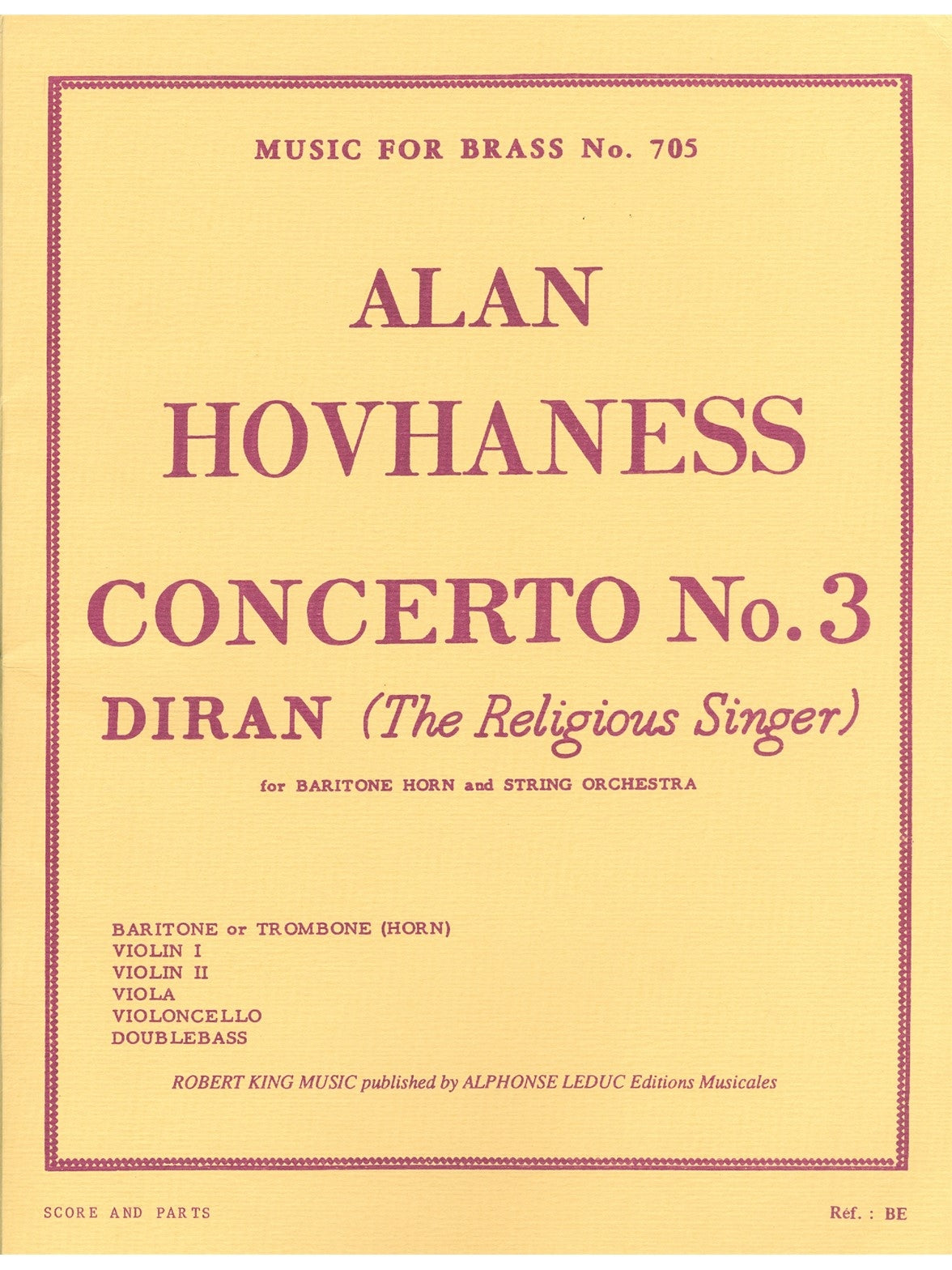 Alan Hovhaness: Concerto No.3 | Alan Hovhaness | Trombone