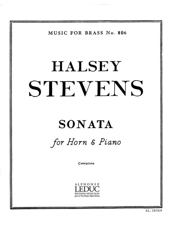 Sonate pour cor | Halsey Stevens | Cor