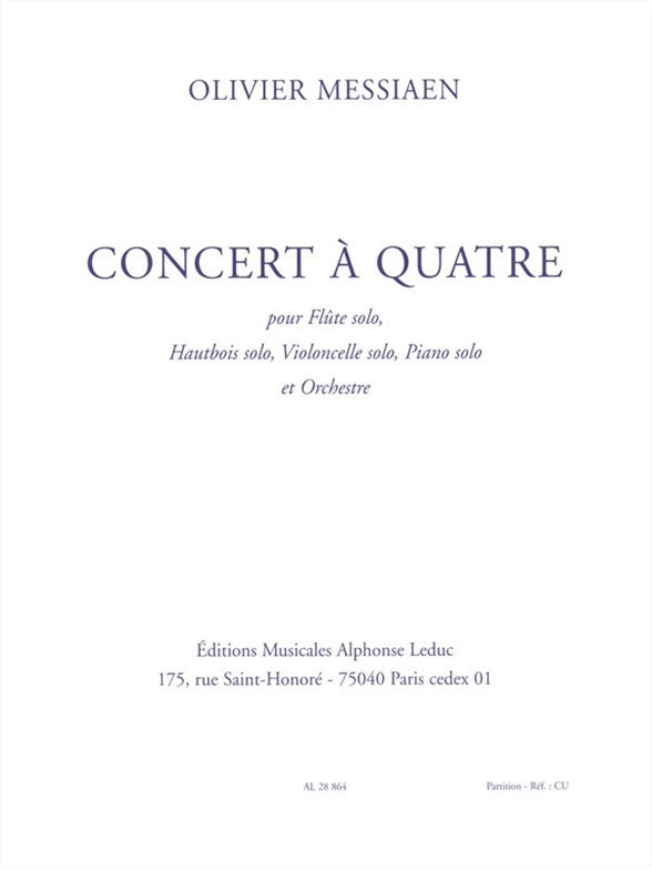 Concert à Quatre (Orchestra) | Olivier Messiaen | Orchestre