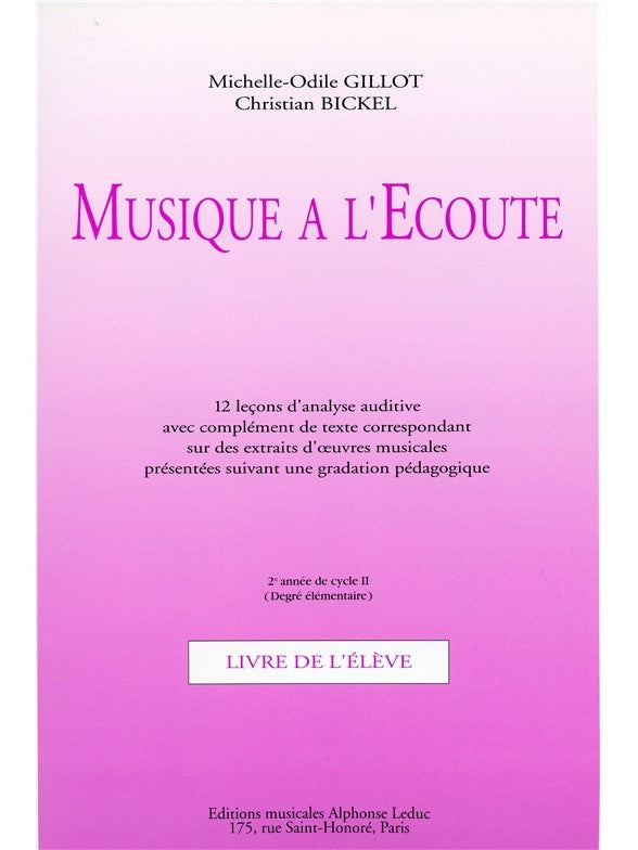 Musique a lEcoute - Cycle Initiation | Michelle-Odile Gillot