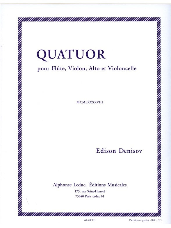 Quatuor | Edison Denisov | Flûte