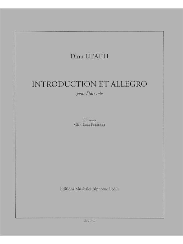 Introduction Et Allegro | Dinu Lipatti | Flûte