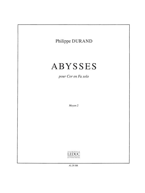 Philippe Durand: Abysses | Philippe Durand | Cor