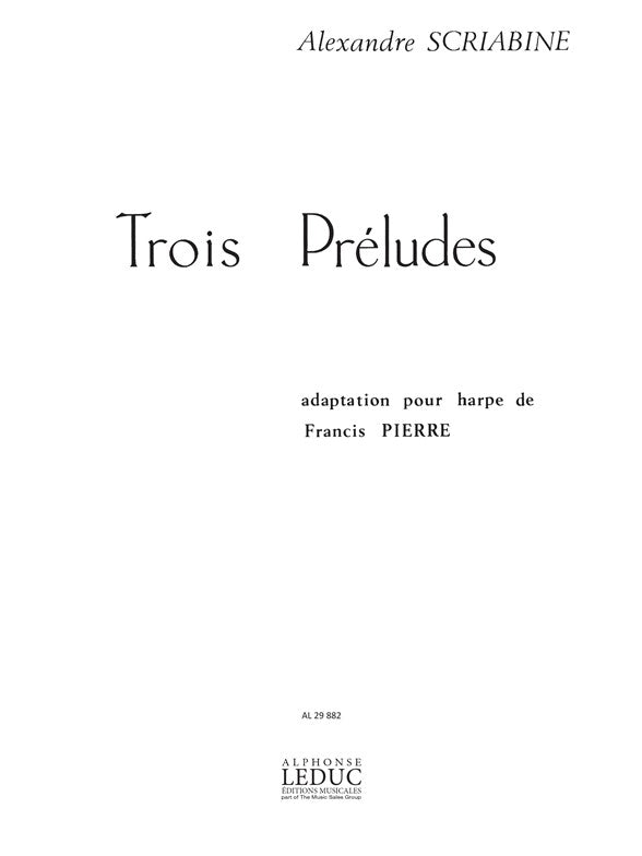 3 Préludes | Alexander Scriabin | Harpe