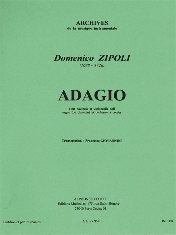 Adagio Per Oboe Cello Archi E Organo | Zipoli