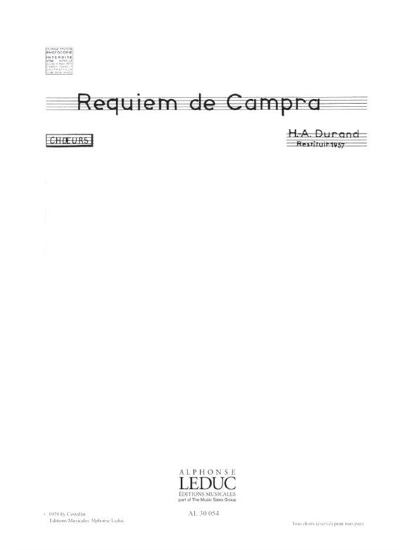 Requiem | André Campra | Chœur