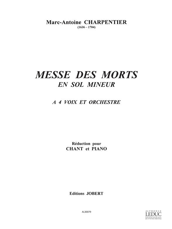 Messe Des Morts En Sol Mineur | Marc-Antoine Charpentier | Voix | Livre | AL30079