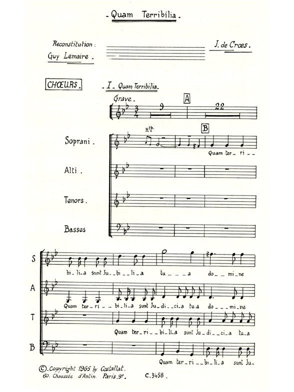 Quam Terribilia | Croes | Chœur