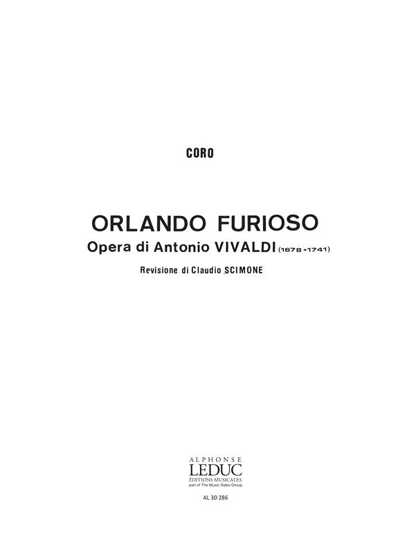Orlando Furioso | Antonio Vivaldi | Chœur
