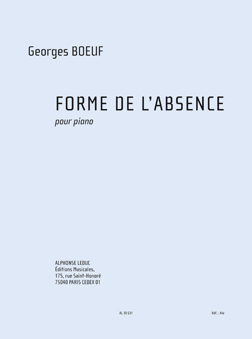 Forme de L'Absence | Georges Boeuf | Piano