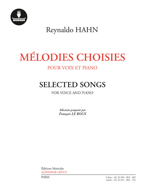 Mélodies Choisies pour Voix et Piano | Reynaldo Hahn