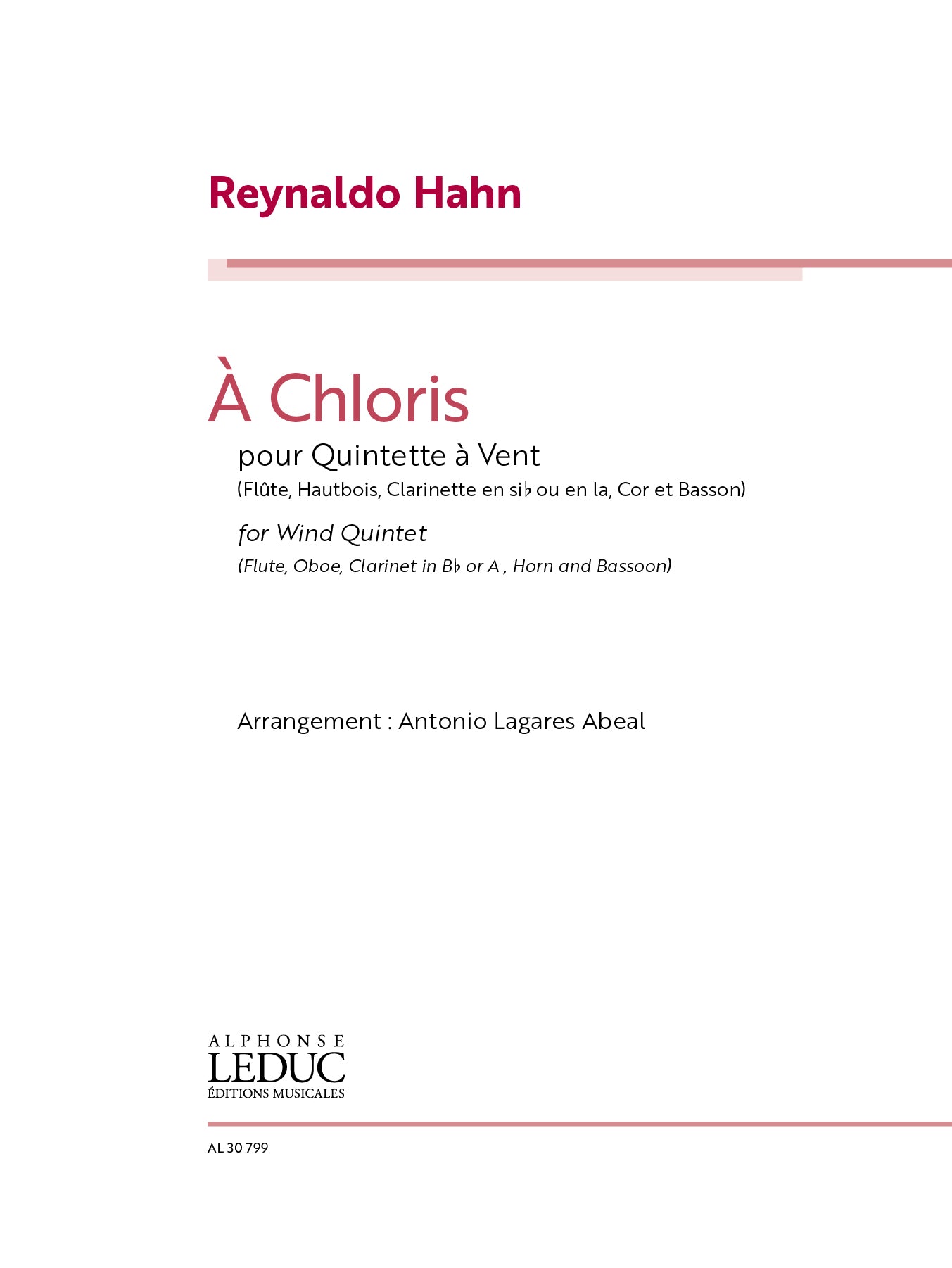 A Chloris | Reynaldo Hahn | Quintette à vent