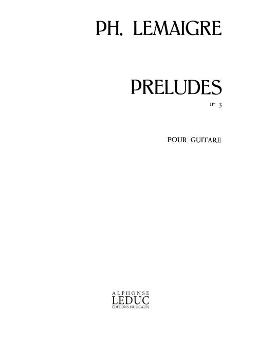 Prélude N03 | Lemaigre | Guitare
