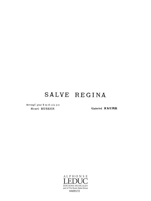 Salve Regina | Gabriel Fauré | Voix