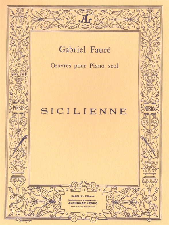 Sicilienne Op. 78 pour piano | Gabriel Fauré