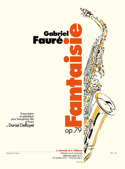 Fantaisie, opus 79 | Gabriel Fauré | Saxophone alto